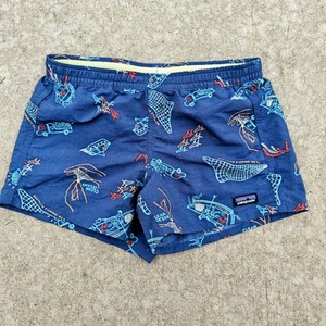 Patagonia Girls "Baggies Shorts" Size XL (size 14) 3.5" Blue Play Swim - Picture 1 of 10