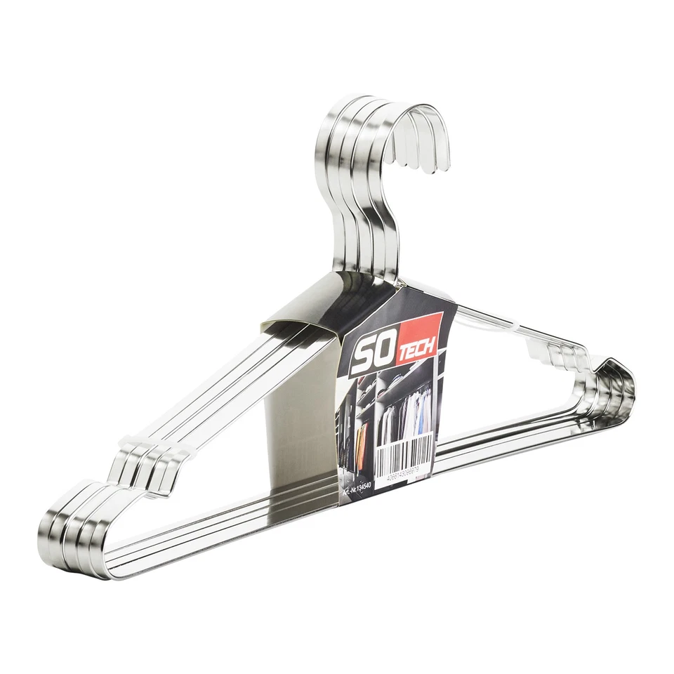 Kleiderbügel Garderobenbügel Edelstahl 5-15x L 450mm für Hemd Jacke Bluse SOTECH - Bild 1 von 4