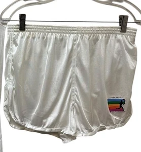 Vintage Levis 1984 Olympics Nylon Running Shorts Red White Blue L NEW NOS - Picture 1 of 9