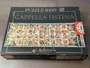 EDUCA CAPPELLA SISTINA MICHELANGELO SIXTINISCHE KAPELLE 1000 TEILE PUZZLE KOMPLETT - Bild 1 von 5