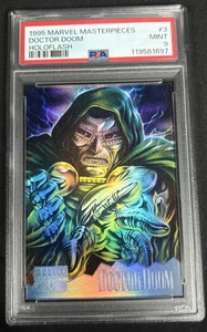 1995 Marvel Masterpieces Series 4 Doctor Doom Holoflash Card  #3 of 8 PSA 9 - Picture 1 of 4
