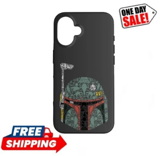 Funda Carcasa iPhone 17 16 ProMax Antigolpes Star Wars Boba Fett Icono Relleno Estuche Foto 1 de 4