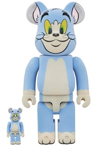BE@RBRICK TOM (color clásico) versión flocada 100% y 400% (TOM Y JERRY) medicom bea - Imagen 1 de 3