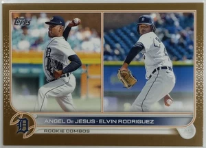 2022 Topps Rookie Combos Angel de Jesus, Elvin Rodriguez Gold #US162 RC /2022 - Foto 1 di 3