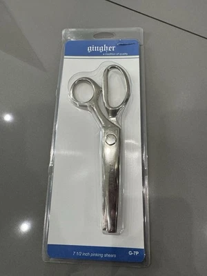 Gingher 7 1/2"  Pinking Shears for Sewing and Crafts with full lifetime warranty - Image 1 of 4
