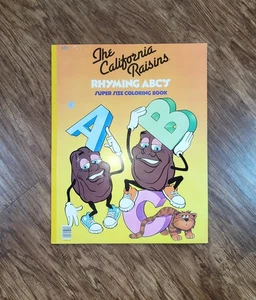 Vintage 1988 The California Raisins Rhyming ABC's HUGE Children's Coloring Book - Picture 1 of 7