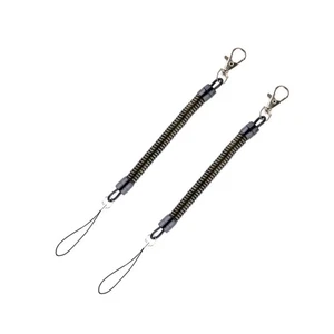 2 Pcs Anti-lost Spiral Lanyard Keychain Strap Retractable Rope for - Foto 1 di 11
