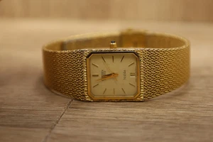 Seltene Vin. Citizen Noblia Ref: 2710-159896 Gold Tone Calendar Watch New Batt - Bild 1 von 6