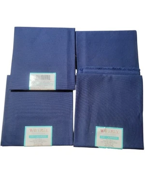 Waverly Inspirations Fat Quarter (X4) Solid Royal Blue 18" x 21" Cotton Fabric  - Image 1 of 4