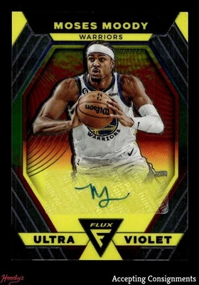 2022-23 Panini Flux Ultraviolet Signatures #30 Moses Moody AUTO Warriors - Image 1 of 2