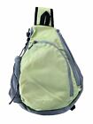 Eddie Bauer Nylon Backpack Sling Messenger Bag Unisex Green & Gray Ambidextrous