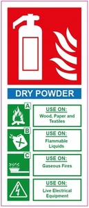 FEUERLÖSCHER TROCKENPULVER AUFKLEBER SCHILD Gesundheit und Sicherheit 200x85mm - Bild 1 von 4