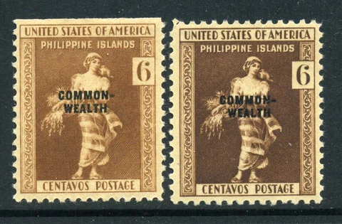 US Possessions Philippines Scott 435 435a 6cCommonwealth 1938-40 Issue MNH 3F15 Cover