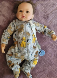 Linda Murray A. D. G 19" Realistic Reborn Baby Boy Brown Hair Eyes Weighted - Picture 1 of 6