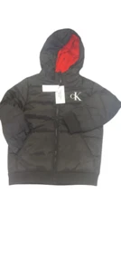 Calvin Klein Boys Black Puffer Zip Jacket, Small (8) - Picture 1 of 1