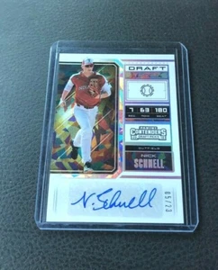Nick Schnell 2018 Panini Contenders Draft Ticket Cracked Ice Auto 05/23 - Picture 1 of 2