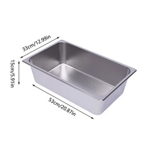 6er Pack Full-Size 6" Tiefe Edelstahl Dampf Tisch Pfannen Hotel Essen Vorbereitung Pfannen - Bild 1 von 12