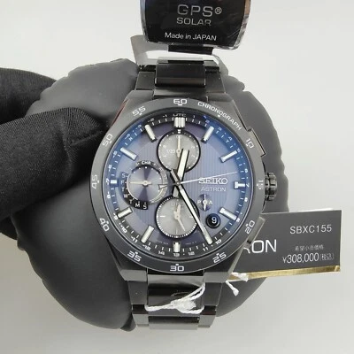 Seiko Solar GPS Radio Satelital Doble Hora Cronógrafo Hombre Metal SBXC155/SSH155 Foto 1 de 4