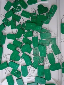 100 GREEN PADLOCK SECURITY SEAL TAMPER EVIDENT METER CABLE BOX - Picture 1 of 6