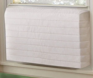 Indoor AC Cover White Quilted for Inside Insulation **Keep Cold Air Out** S M L - Picture 1 of 1