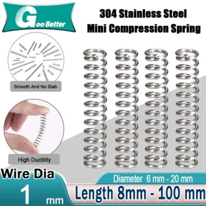 Compression Spring 1mm Wire Dia 304 Stainless Steel Springs Length Up To 100 mm - Picture 1 of 9