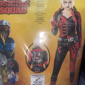 Harley Quinn DC Comics Suicide Squad Adult Halloween Costume New Medium 10-14 - Picture 1 of 5