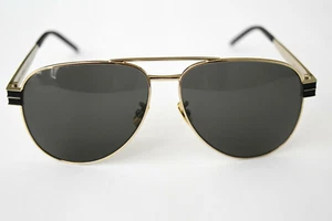 Saint Laurent Authentic Black Gold Aviator SLM53 004 60-13-145 Sunglasses - Picture 1 of 6