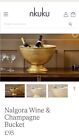 Nkuku Nalgora Wiadro na wino Chłodnica Wiadro na lód Antyczne złoto 95 £ Fabrycznie nowe w pudełku Młotkowany metal
