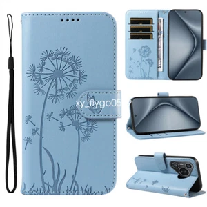 Luxury Dandelion Wallet Case Phone Case Cover for Huawei P70 P30 P20 Nova 12S 5T - Picture 1 of 18