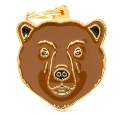 Bear (Z027) - Animal - Personalised ID Tag - Engraved FREE - Key Ring - Charm - Image 1 of 3