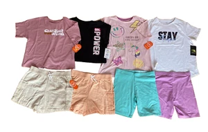 NEW Lot 8 pcs GIRL 18 summer clothes shorts bike shorts t-shirt - Picture 1 of 12