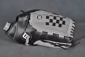 Wilson A360 Leather Softball Glove 14" RHT Adult Gray/Black A03RS2114 - Picture 1 of 7