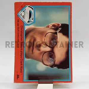 Red Card Topps 1978 - Superman The Movie - # 98 Christopher Reeve Plays Kent - Bild 1 von 1