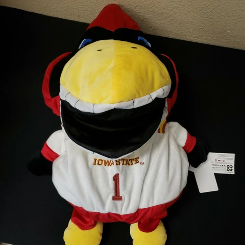 Iowa State Cyclones Mascot Plush Puppet Toy New Free Shipping New 24" Cover