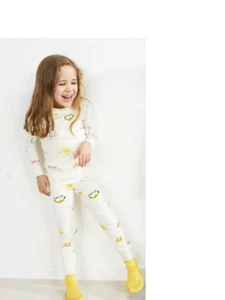 ❤ HANNA ANDERSSON Sunshine Smile Happy Pajamas 150 Organic cotton 10 12 - Picture 1 of 24