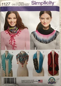 Simplicity 1127 UNCUT Misses Scarves Pattern - Picture 1 of 2