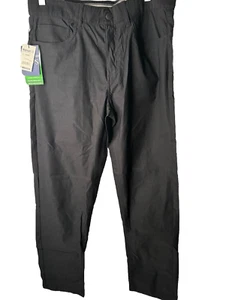Pantaloni da golf Chaps neri americani taglia 32x34 vestibilità dritta UPF50 2 vie elasticizzati nuovi con etichette - Foto 1 di 3