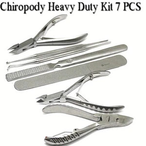 7 PIEZAS Kit de Quiropodia Resistente Herramientas de Podología Puntera Cortador de Uñas Pinturas - Imagen 1 de 4