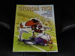 Programa de fútbol americano universitario Citadel at Georgia Tech 2001 casi como nuevo - Imagen 1 de 1