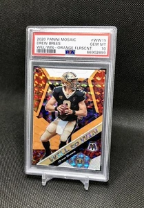 Mosaic Drew Brees 2020/25 ""Will to win"" naranja fluorescente Prizm ssp psa 10 🙂 - Imagen 1 de 22