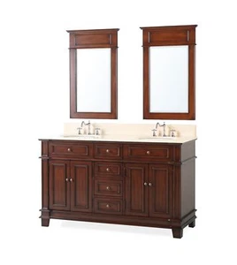 60 inch Sanford Double Sink Bathroom Vanity With 2 Mirrors CF-3048M-60-MIR - Picture 1 of 8