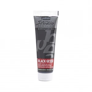 Pebeo Studio acrylic Gesso Pintura Artista Base ,Negro, 250ml - Imagen 1 de 4