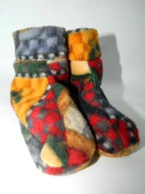 Botines de lana hechos a mano para niño niña zapatos pantuflas talla 12,5 o 2,5 temática escolar Foto 1 de 4