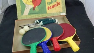 Vintage J. PRESSMAN PLASTIC Ping Pong Paddles Table Tennis Mid Century - Picture 1 of 7