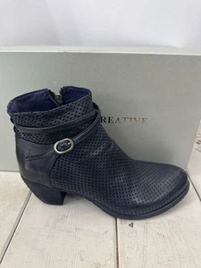 Officine Creative Trochetto In Vero Cuoio Donna Size Eu37 Blu (Tacco 6cm) OF175 - Picture 1 of 9