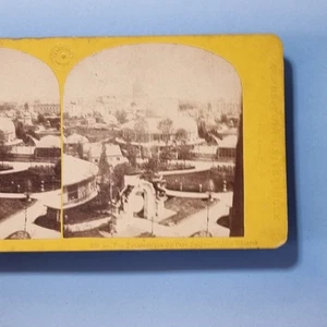 Paris Stereoview 3D C1867 Real Photo France Exhibition The Belgian Gardens - Picture 1 of 3