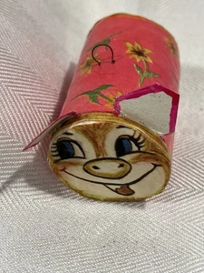 Decorazione natalizia vintage De Sela Mexico maiale in cartapesta  - Foto 1 di 3