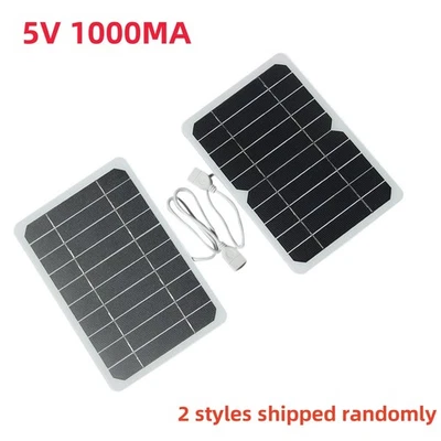 5W 5V USB Monokristallines Silizium-Solarmodul Akku Außenbereich Tragbare Ladung - Bild 1 von 4