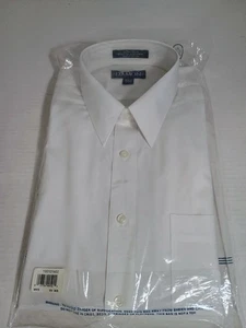 Damon Ultra Poplin Dress Shirt Men's Size 16.5 34/35 New White - Picture 1 of 3