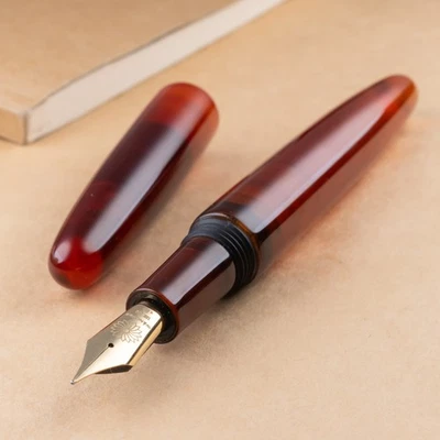 Pluma Estilográfica Wancher Tamesukashi Toumei - Kiei Camellia Japonica Jowo #6 Nuevo en Caja Foto 1 de 4